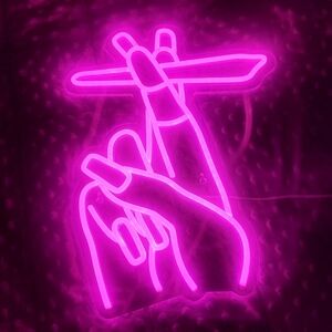 3 Pink Neon Lights – USB Powered, Like New, Vibrant Glow!